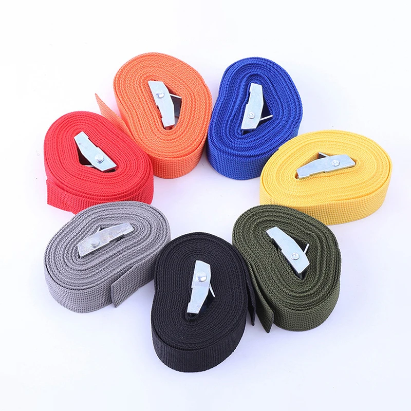 New 1M/2M/3M/4M/5M Black Buckle Tie-Down Belt Cargo Straps for Car Motorcycle Bike Metal Buckle Tow Rope Strong Ratchet Belt - Image 2