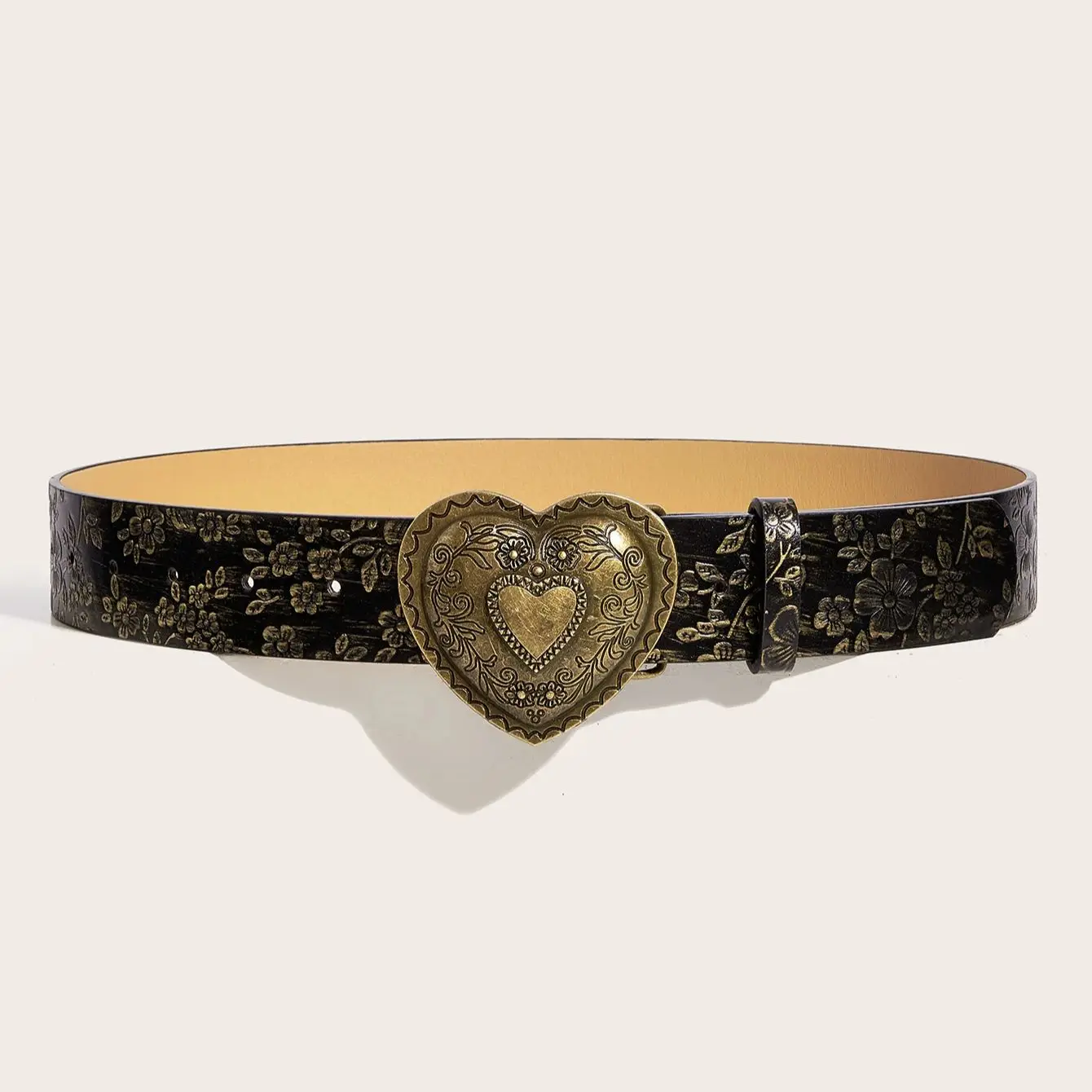 A love buckle pattern PU leather belt fashionable casual jeans - Image 6