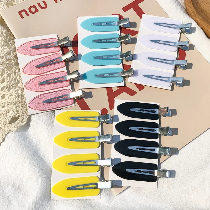 4pcs/set No Bend Seamless Hair Clips Side Bangs Barrette Makeup Washing Face Accessories Women Girls Styling Hairpins - Image 5