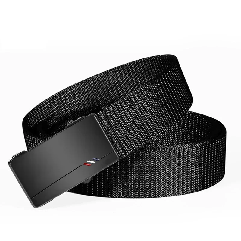 Casual Men's Nylon Belt Woven Canvas Breathable Automatic Buckle Belt For Men Outdoor Sports Strap Fashion Jeans Belt - Image 5