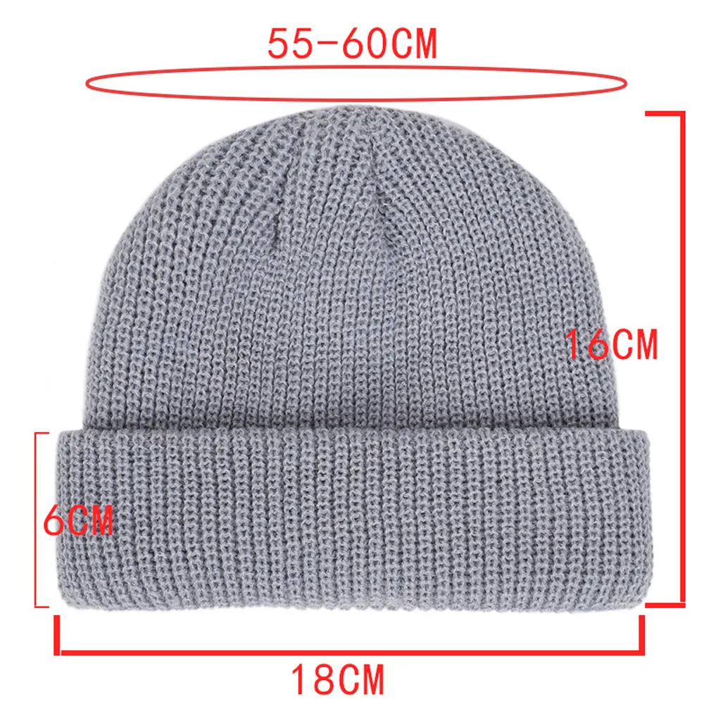 Winter Warm Beanies Casual Short Thread Hip Hop Hat Adult Men Female Wool Knitted Skull Cap Elastic Unisex - Image 6