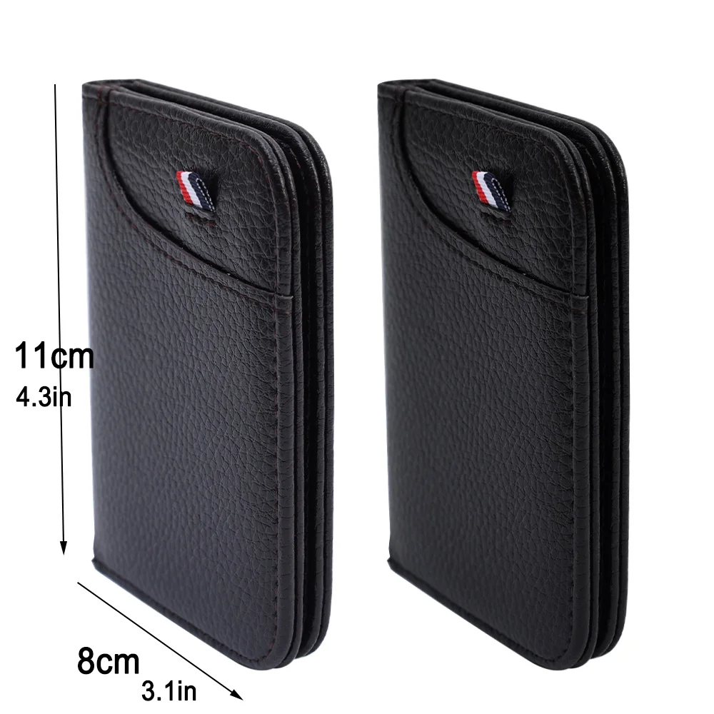 Portable Super Slim Soft Wallet PU Leather Mini Credit Card Wallet Purse Card Holders Men Wallet Thin Small Short Wallets - Image 4