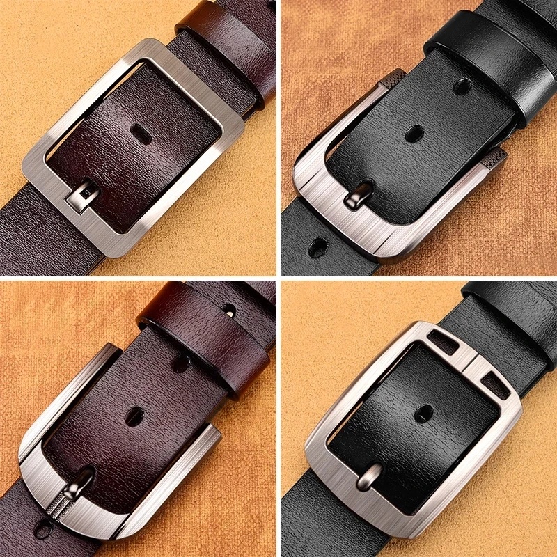 New Trend Men's High Quality Buckled Jeans Leather Casual Belt Business Cowboy Belt Men's Fashion Designer - Image 4