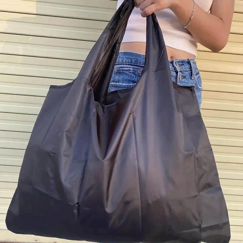 Large Capacity Foldable Portable Supermarket Environmentally Friendly Shopping Grocery Bag, Waterproof Shoulder Storage Bag - Image 4