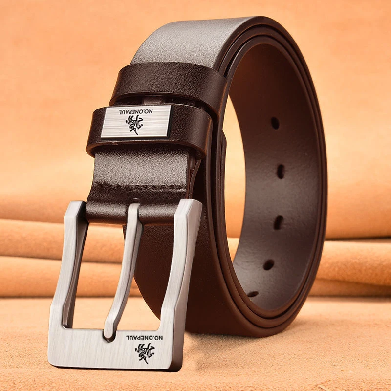 New Trend Men's High Quality Buckled Jeans Leather Casual Belt Business Cowboy Belt Men's Fashion Designer
