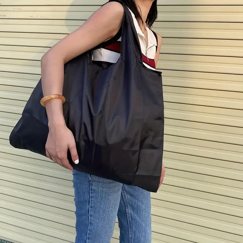 Large Capacity Foldable Portable Supermarket Environmentally Friendly Shopping Grocery Bag, Waterproof Shoulder Storage Bag - Image 5