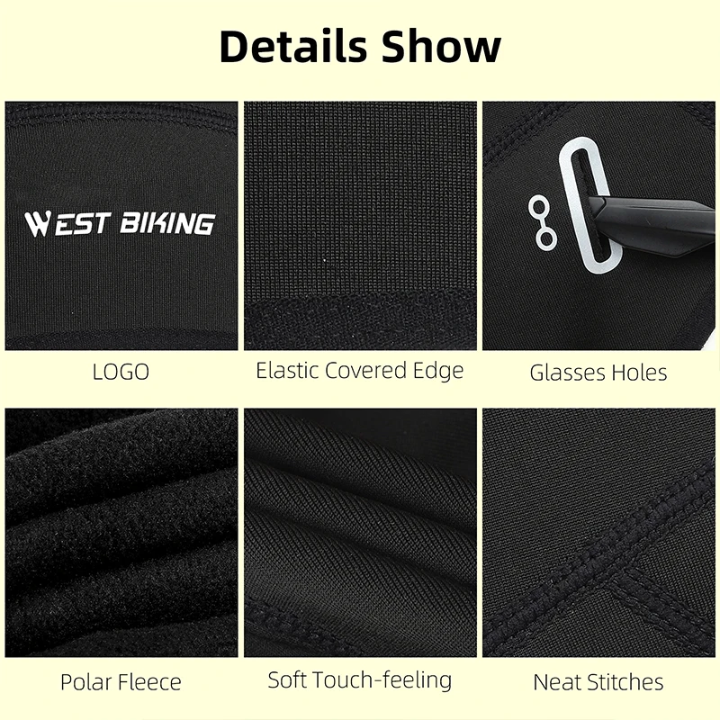 WEST BIKING Winter Fleece Cycling Cap Windproof Thermal Skull Cap Helmet Liner Running Skiing Motocycle Riding Men MTB Bike Hat - Image 5
