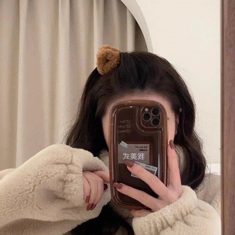 2Pcs Plush Cat Ears Shape Hair Clips Women Sweet Cute Beige Duck Beak Clip Hairpin Fashion Girls Headwear Hair Accessories - Image 6