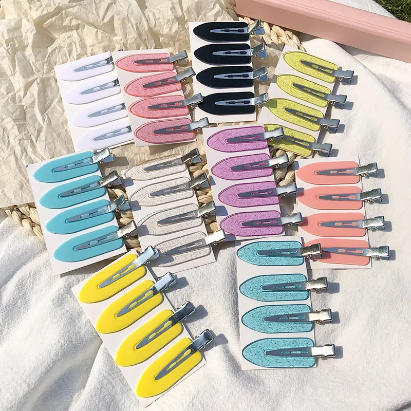 4pcs/set No Bend Seamless Hair Clips Side Bangs Barrette Makeup Washing Face Accessories Women Girls Styling Hairpins - Image 2