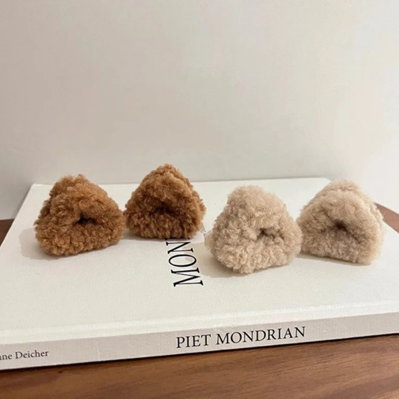 2Pcs Plush Cat Ears Shape Hair Clips Women Sweet Cute Beige Duck Beak Clip Hairpin Fashion Girls Headwear Hair Accessories - Image 3