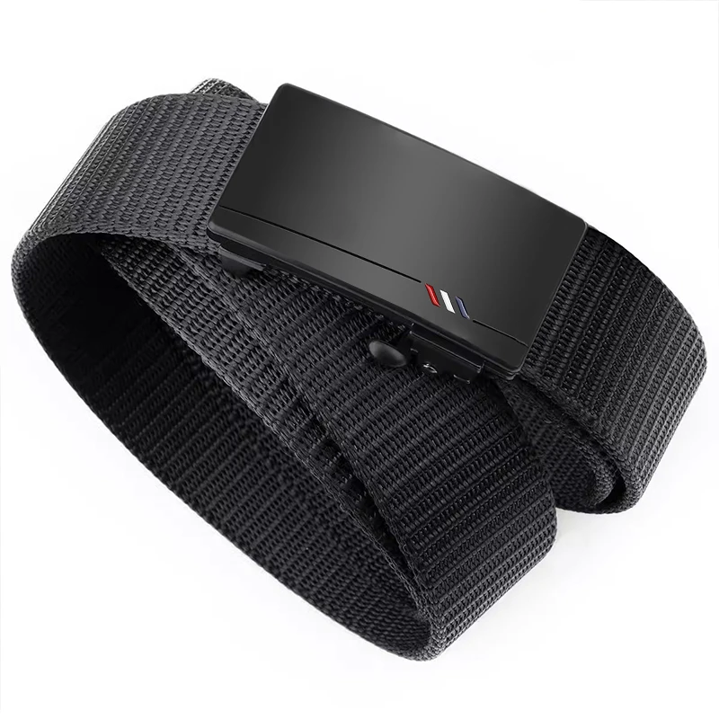 Casual Men's Nylon Belt Woven Canvas Breathable Automatic Buckle Belt For Men Outdoor Sports Strap Fashion Jeans Belt - Image 4