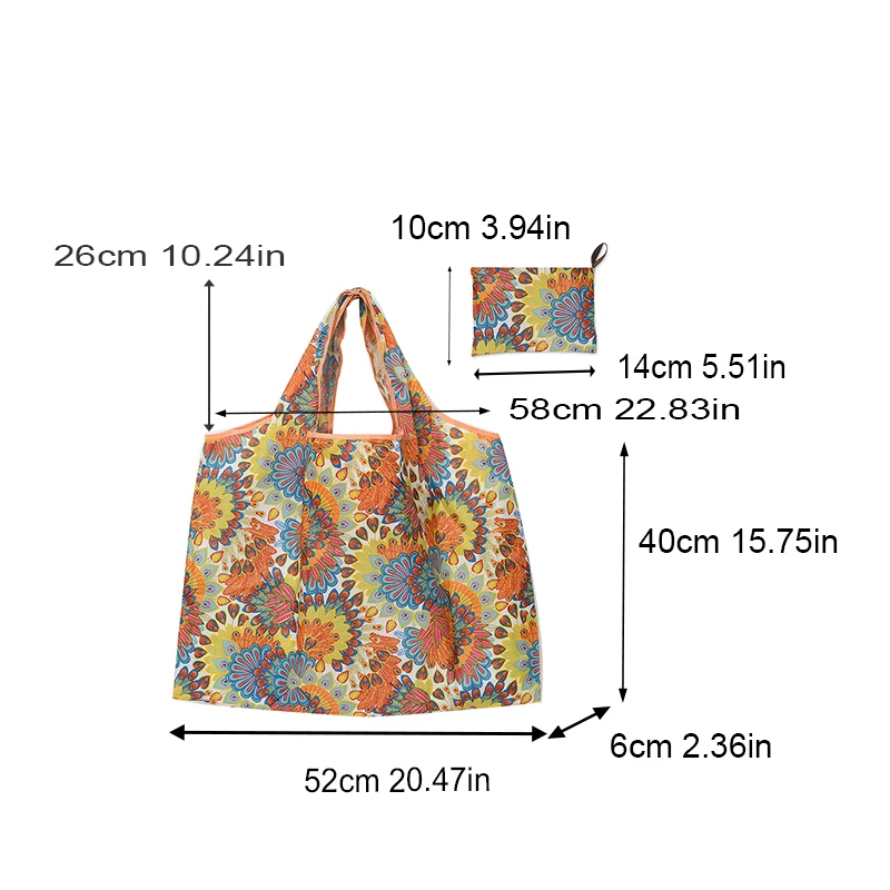 Large Capacity Foldable Portable Supermarket Environmentally Friendly Shopping Grocery Bag, Waterproof Shoulder Storage Bag - Image 6