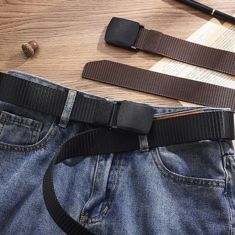 Men's Belt Outdoor Casual Canvas Belt Metal Free Training Nylon Tactical Belt With Pants Jeans Belt Sports Belts For Men Women - Image 3