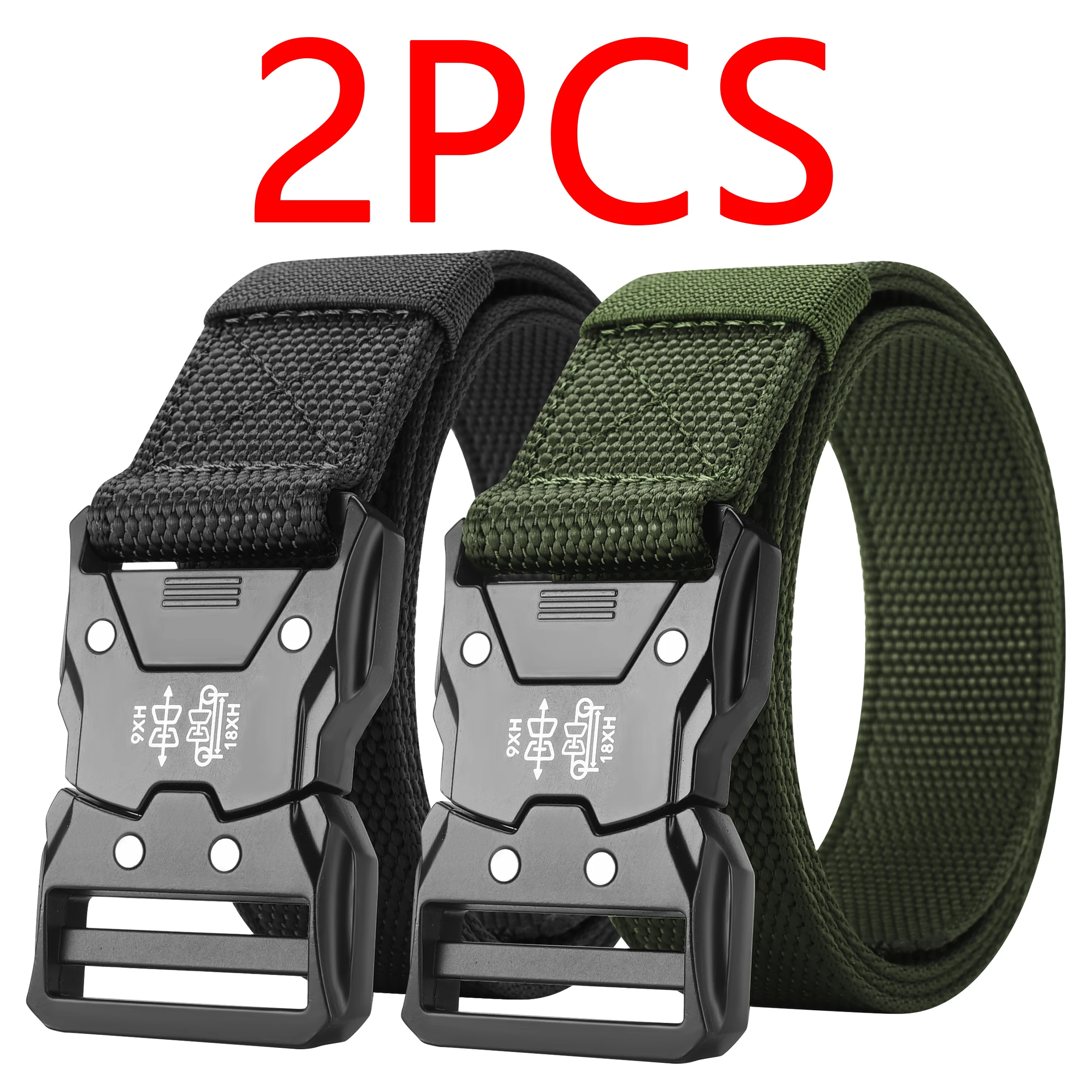 2PC Tactical Waist Belt - Durable Automatic Buckle, Perfect for Outdoor Adventures, Unisex Accessories for Men and Women - Image 6